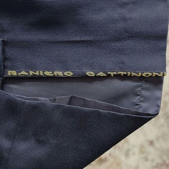 Vtg Gattinoni black high-waisted midi wool pencil skirt - Picture 6 of 13